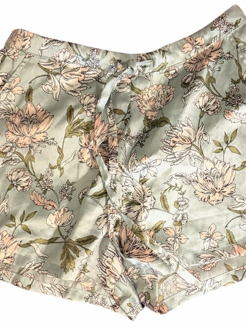 Joie Floral Satin Pajama Lounge Set Size Small